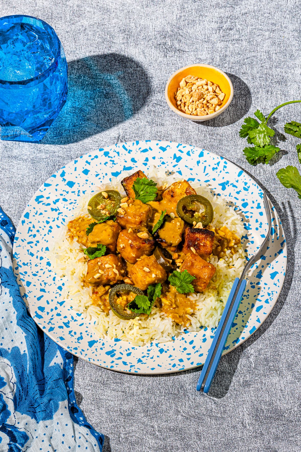 Tofu croustillant coco-arachide