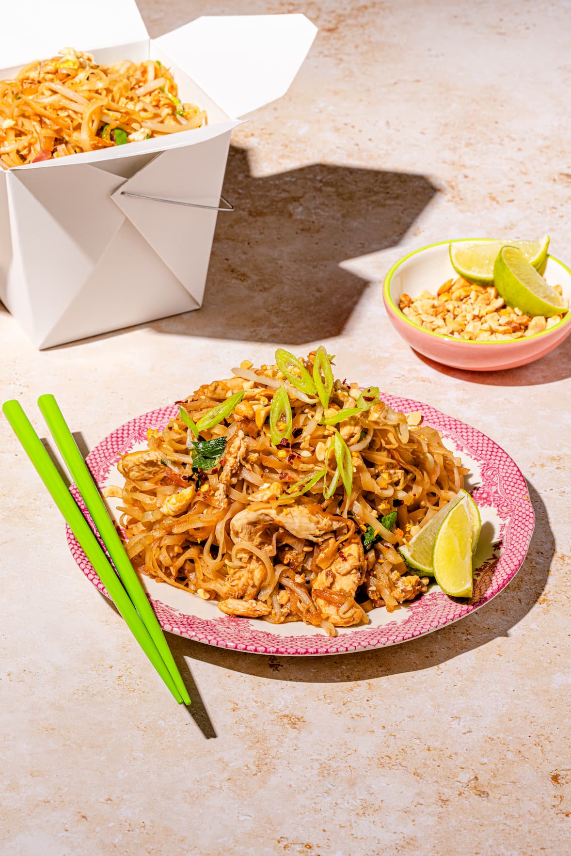Pad thaï au poulet