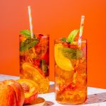 Thé glacé à la pêche