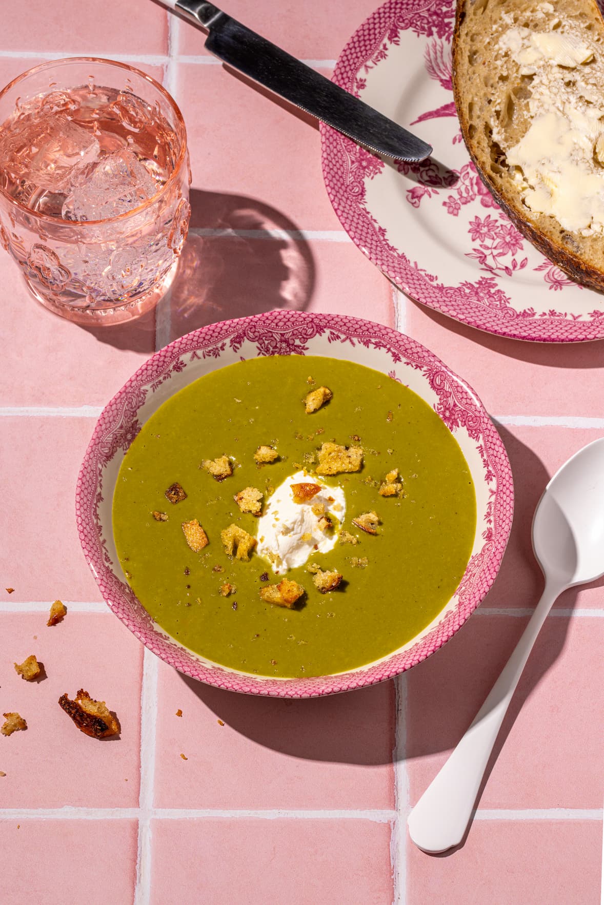 Soupe kale (chou vert frisé)