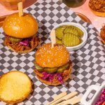 Sliders de porc effiloché