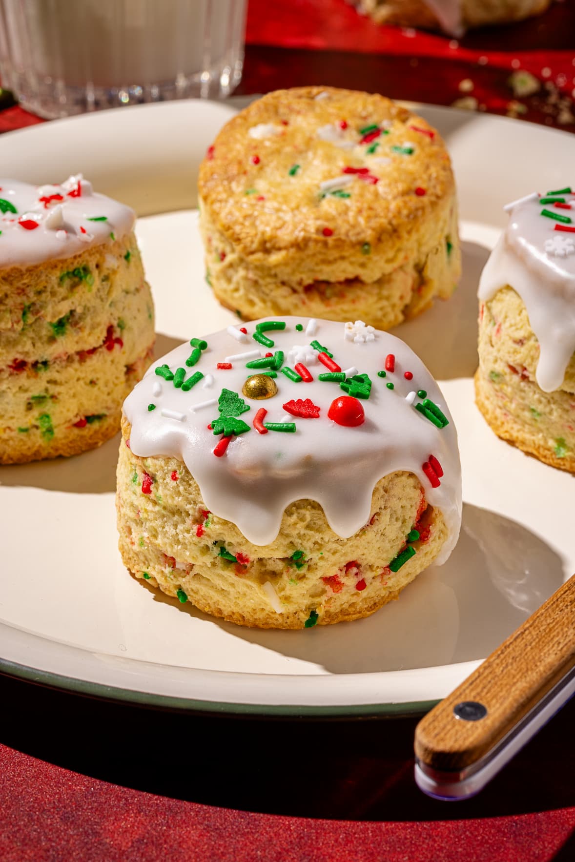 Scones de Noël (saveur de canne de bonbon)