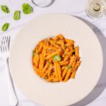 Pâtes sauce rosée