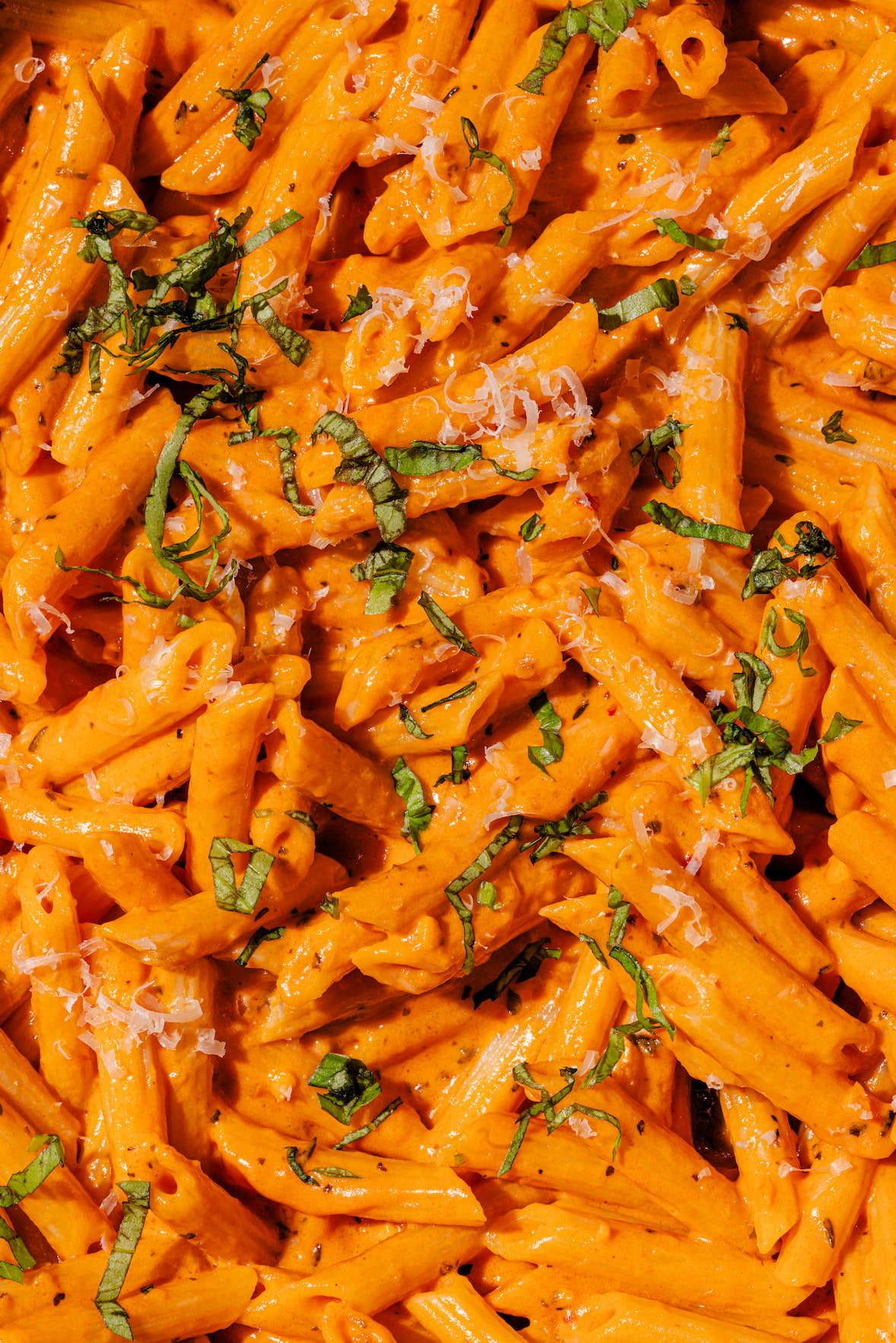 Pâtes sauce rosée