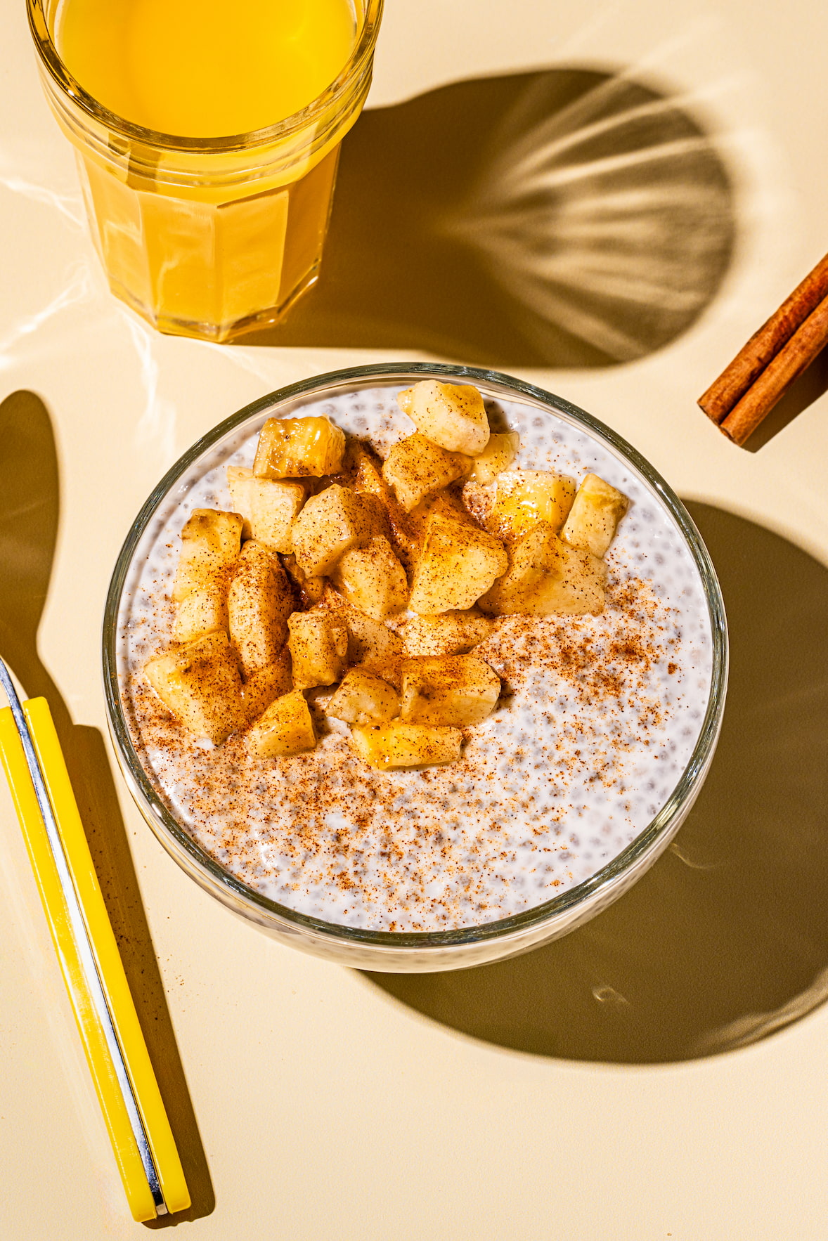 Pouding de chia avec banane et cannelle