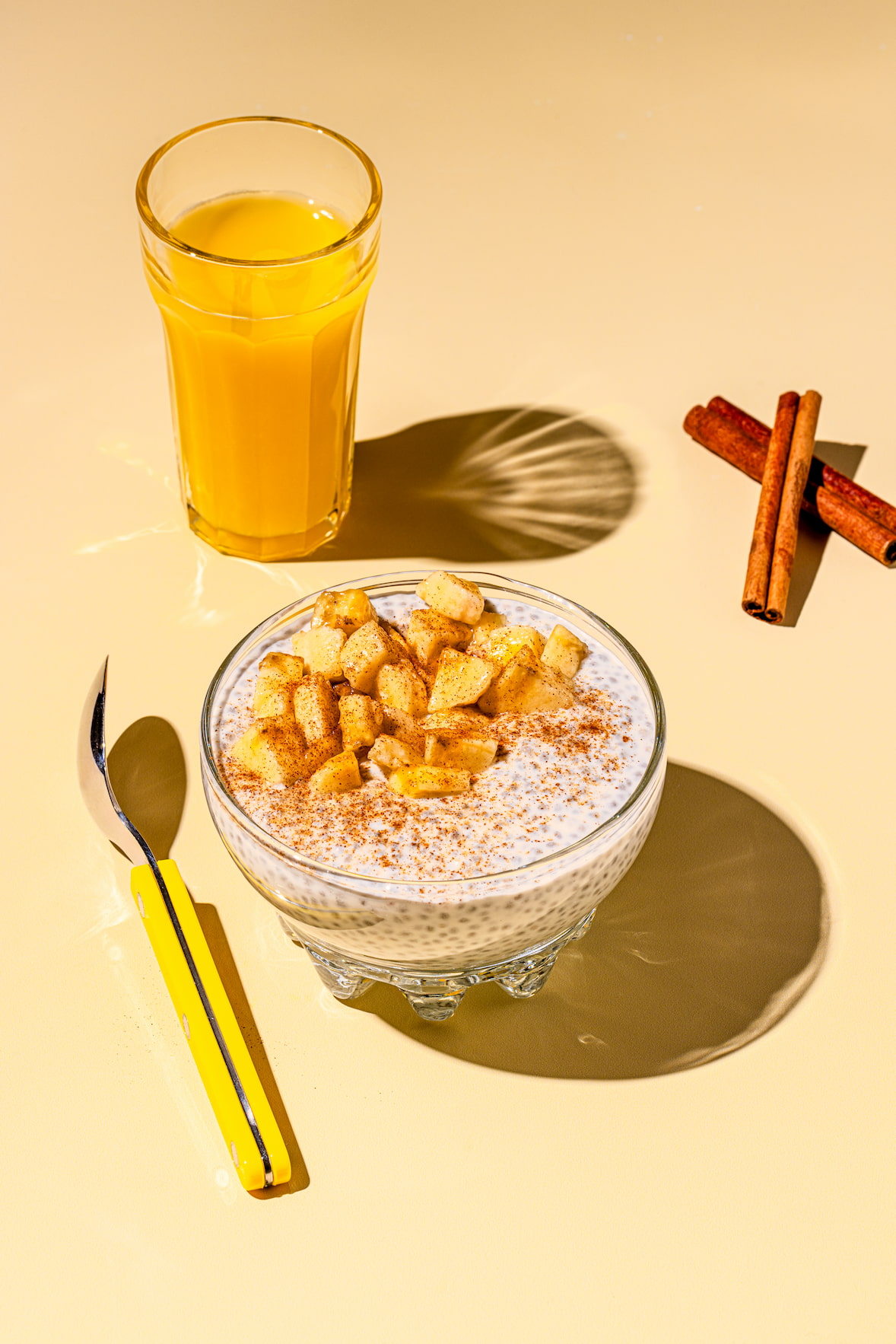 Pouding de chia avec banane et cannelle