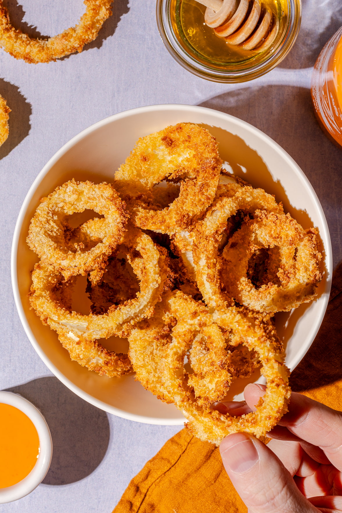 Rondelles d'oignons au air fryer