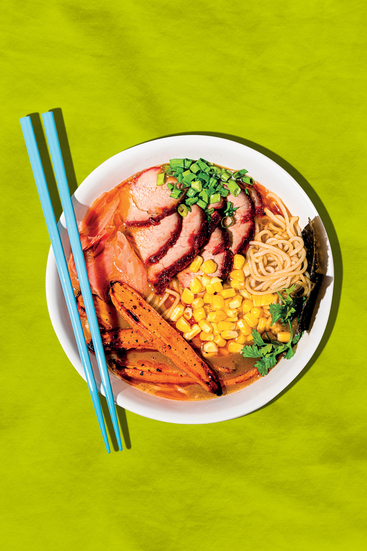 Ramen au filet de porc mariné char siu