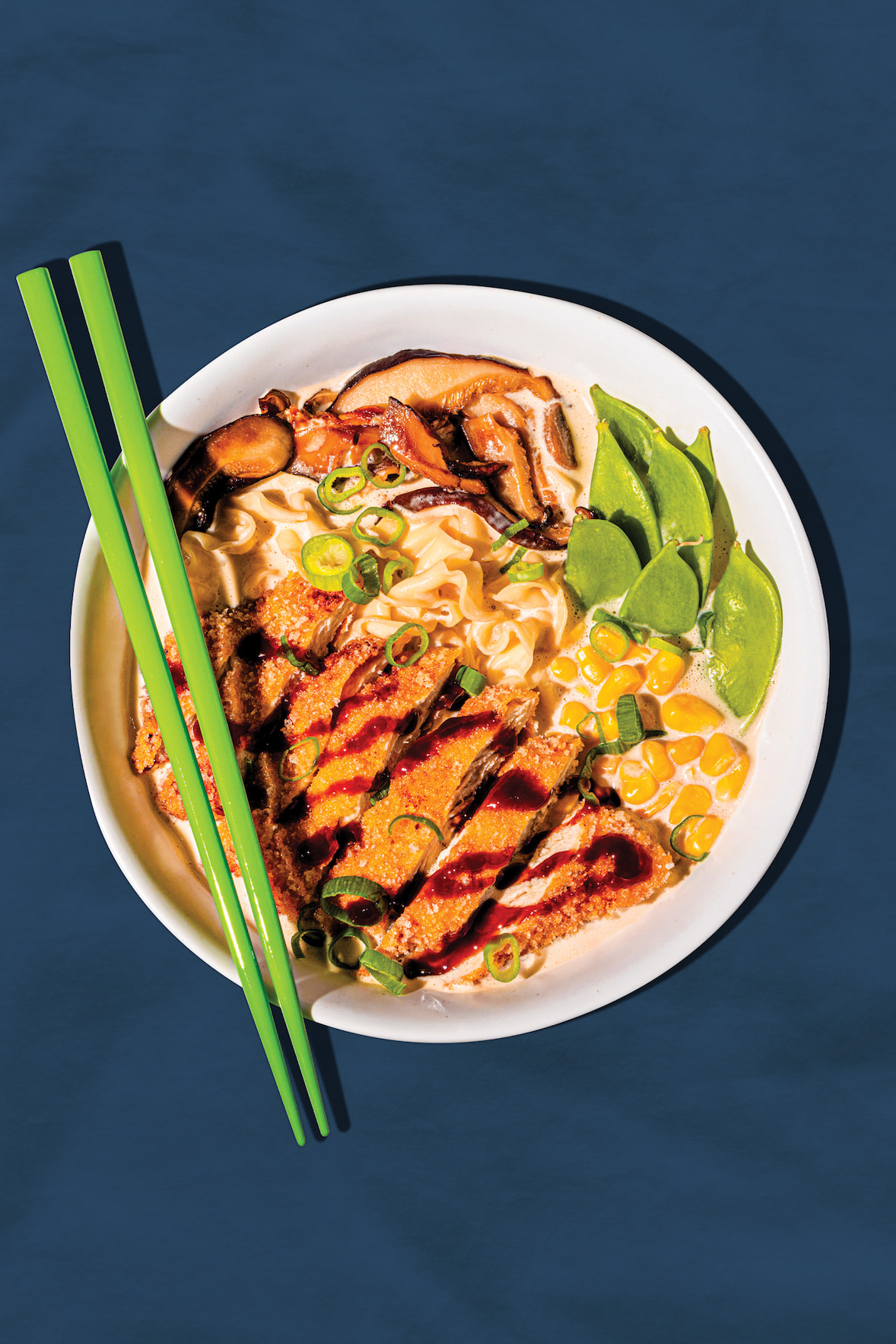 Soupe ramen au poulet katsu