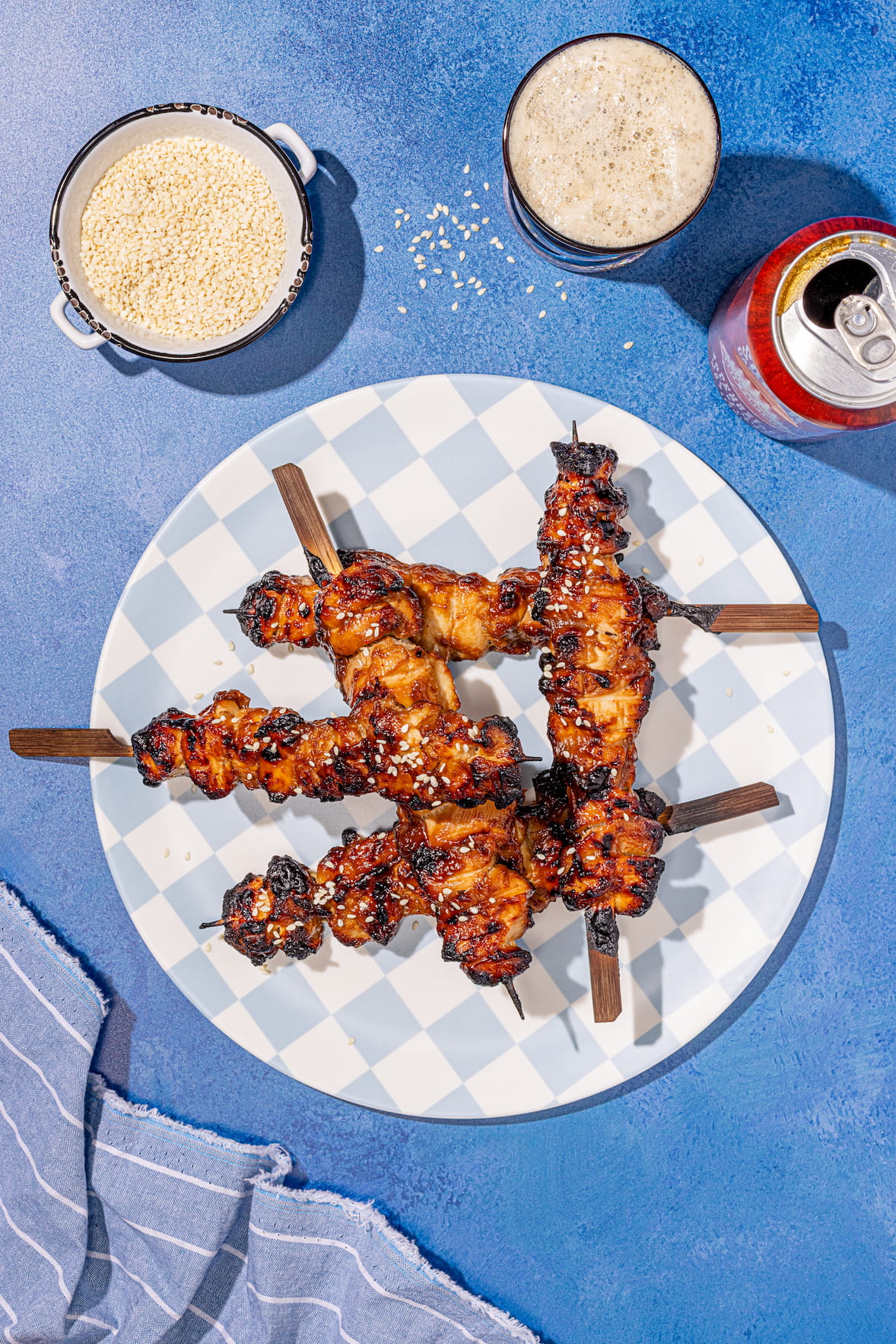 Brochettes de poulet teriyaki