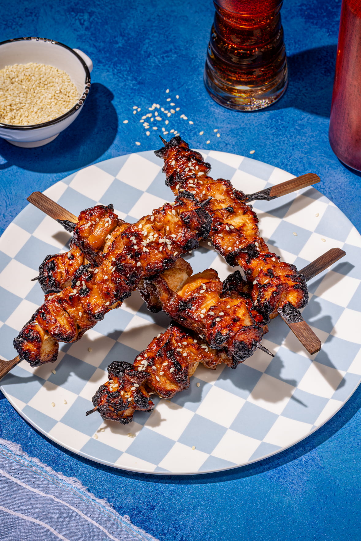 Brochettes de poulet teriyaki