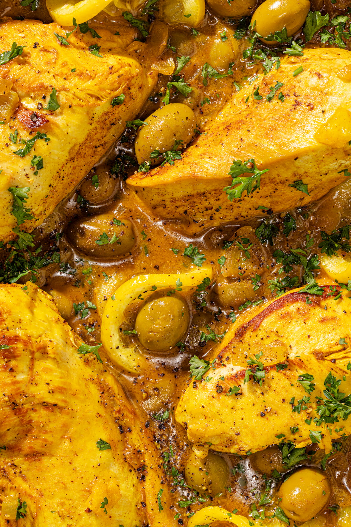 Poulet citron et olives
