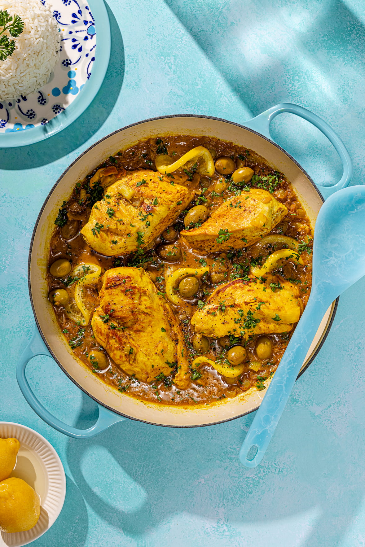 Poulet citron et olives