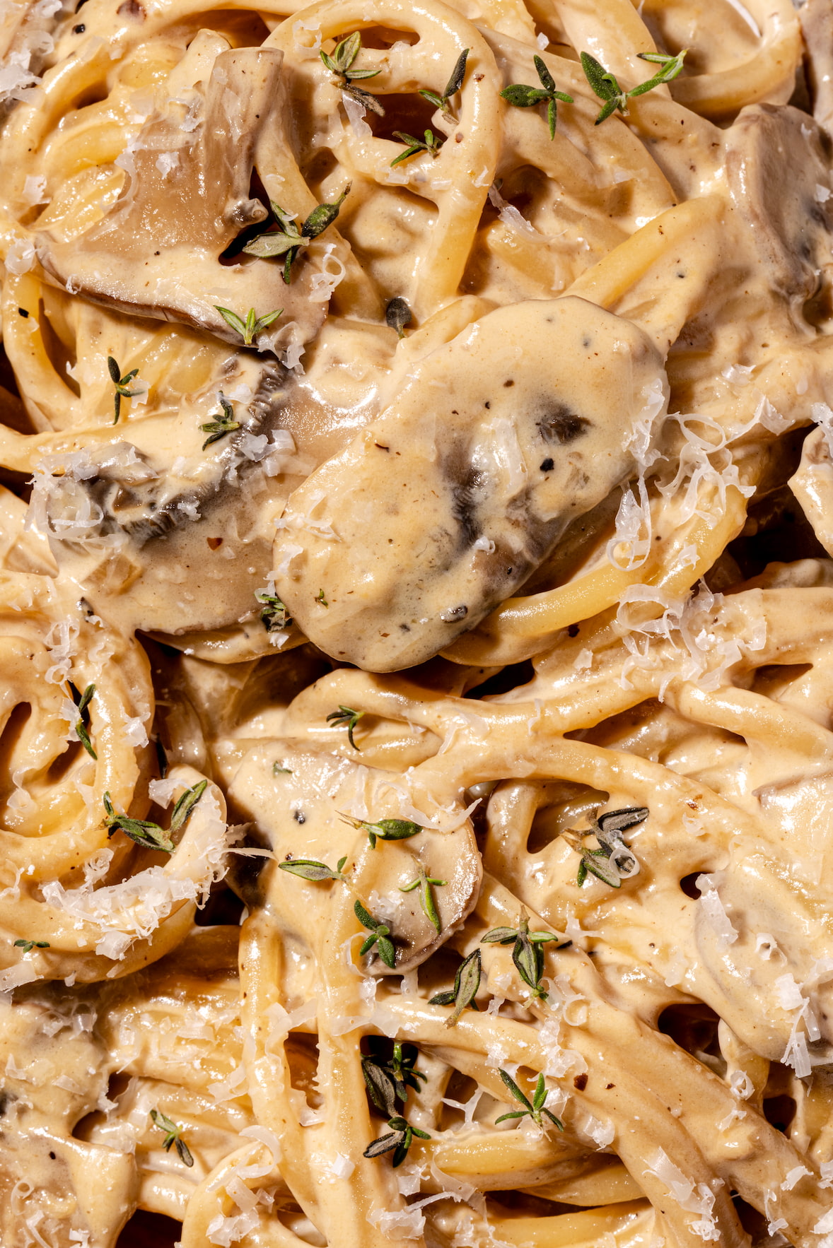 Pâtes sauce aux champignons