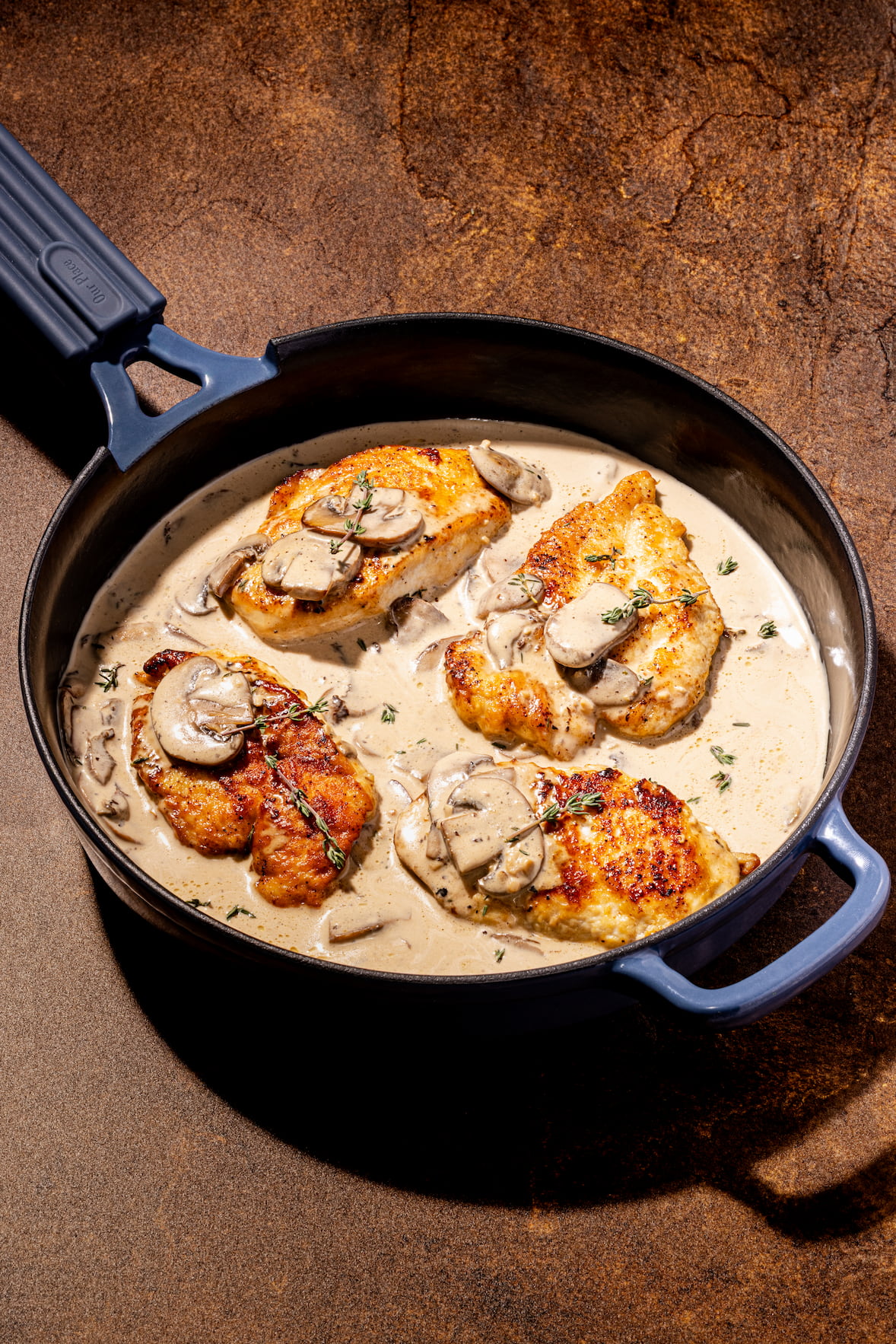Poulet sauce aux champignons