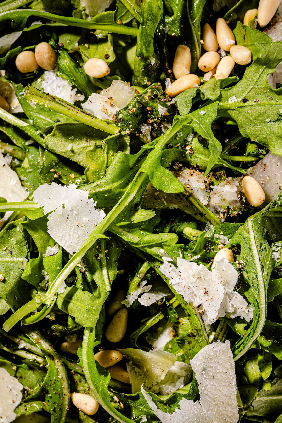 Salade de roquette simple avec parmesan