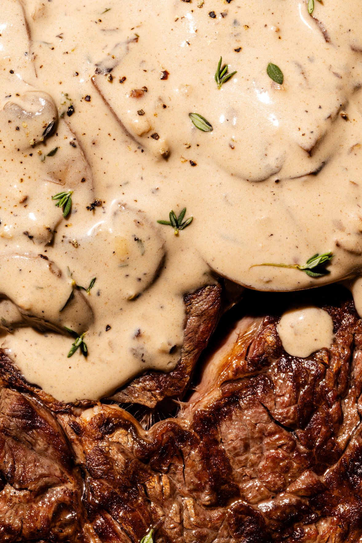 Sauce aux champignons pour steak