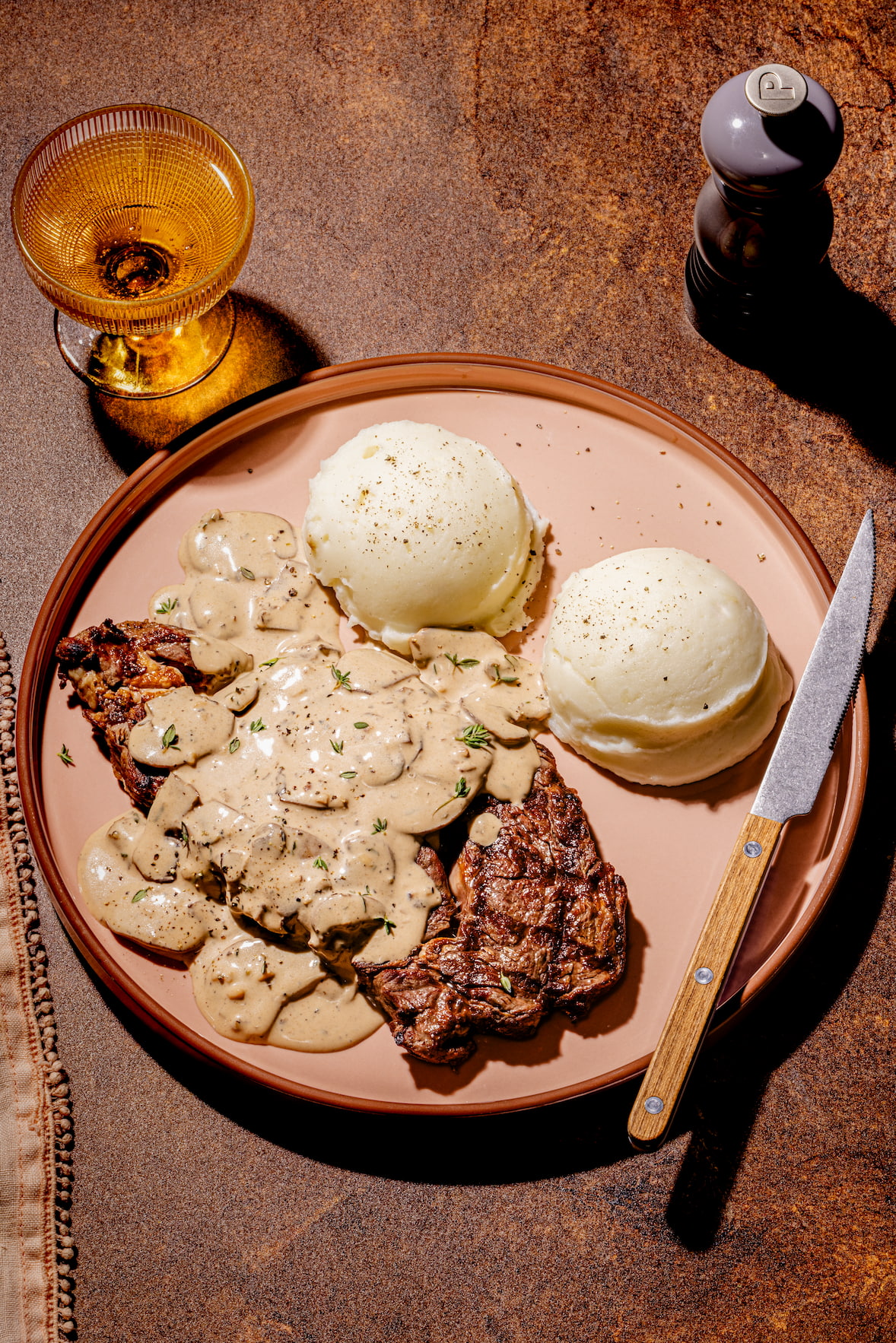 Sauce aux champignons pour steak
