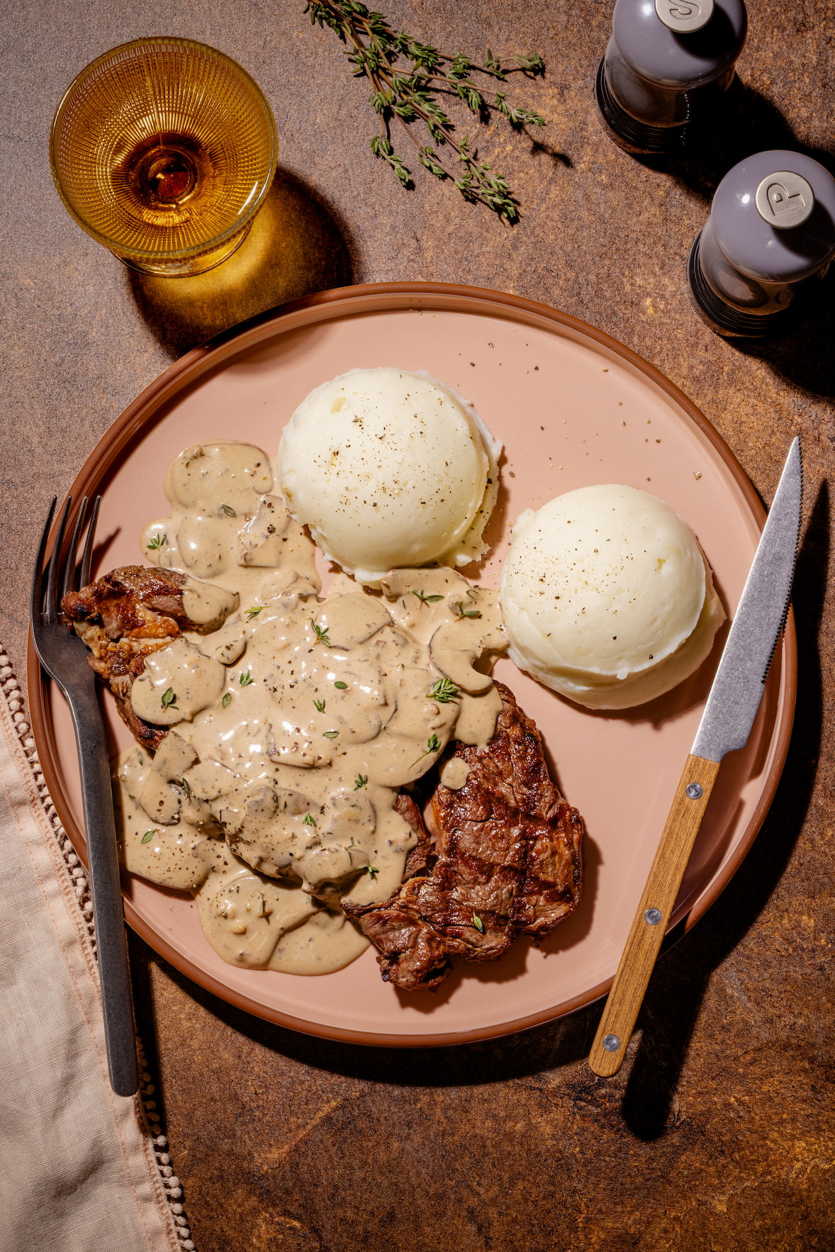 Sauce aux champignons pour steak