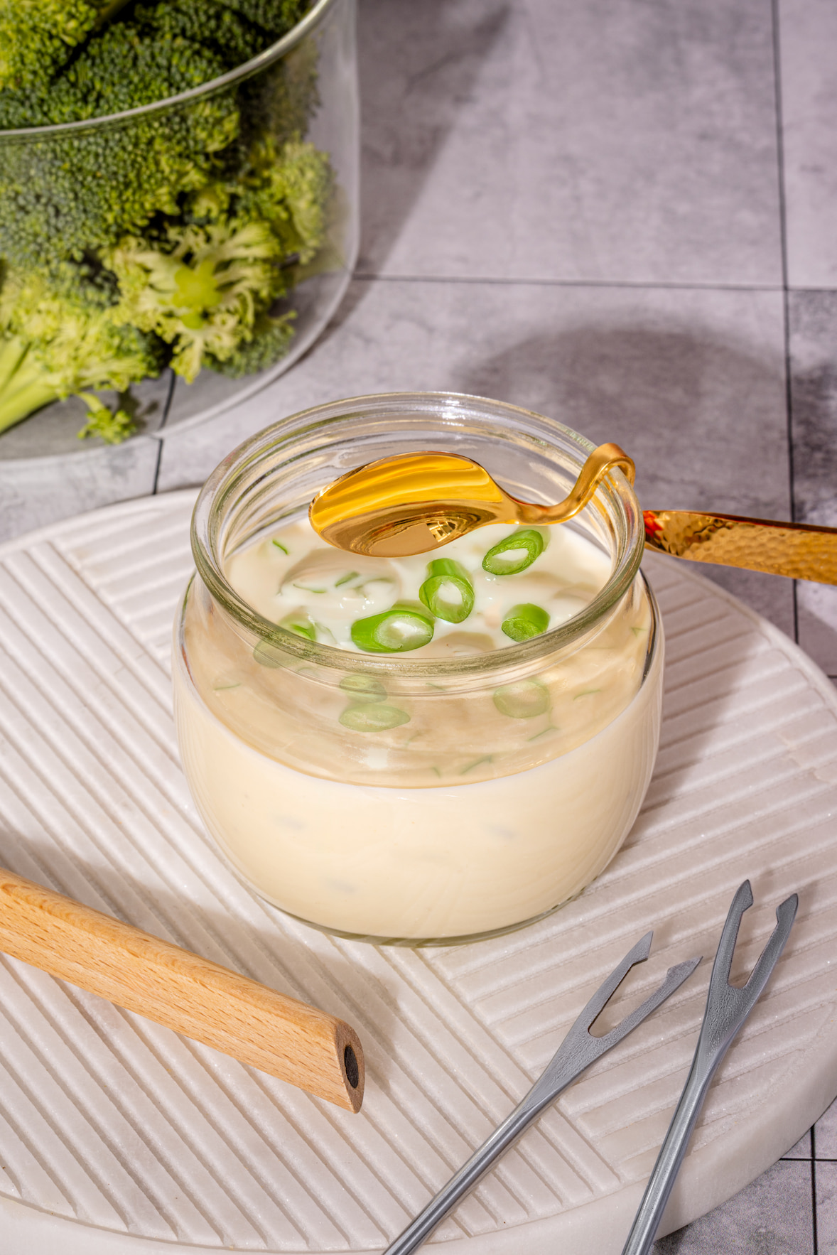 Sauce aux oignons verts pour fondue
