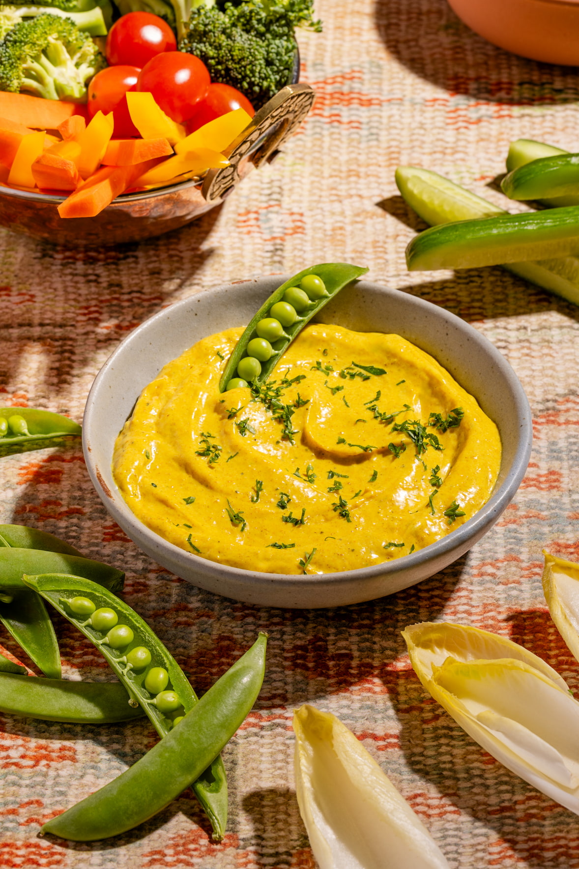 Trempette pour crudités au cari