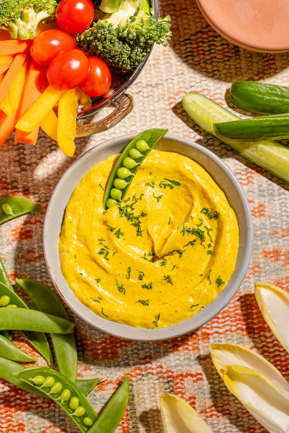 Trempette pour crudités au cari